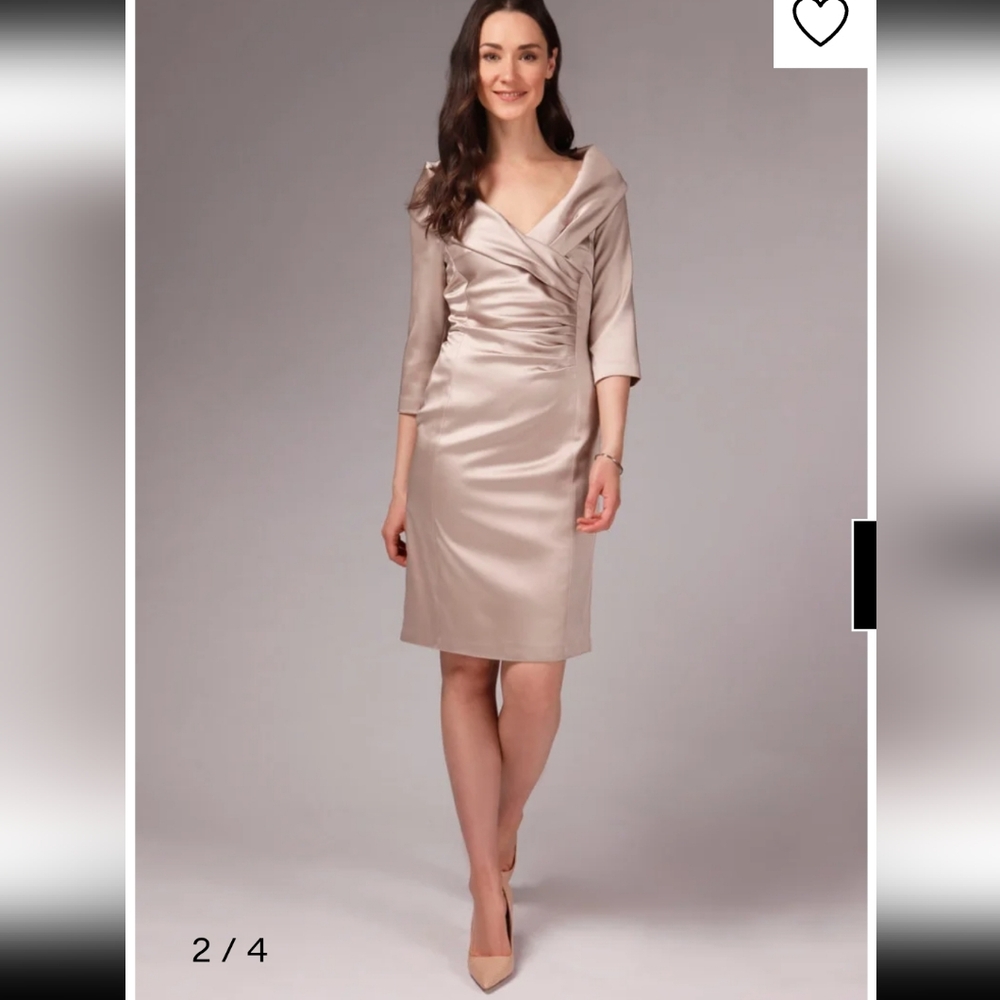 Kay Unger New York Elegant Beige Women's Dress